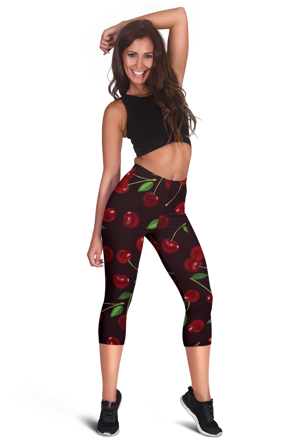 Cherry Fresh Pattern Women Capris