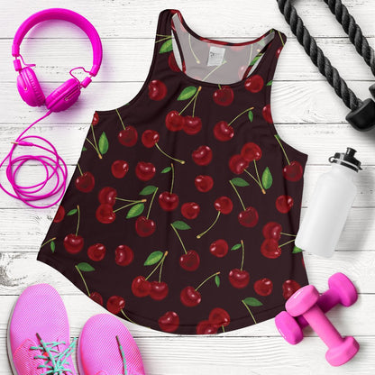 Cherry Fresh Pattern Women Racerback Tank Top