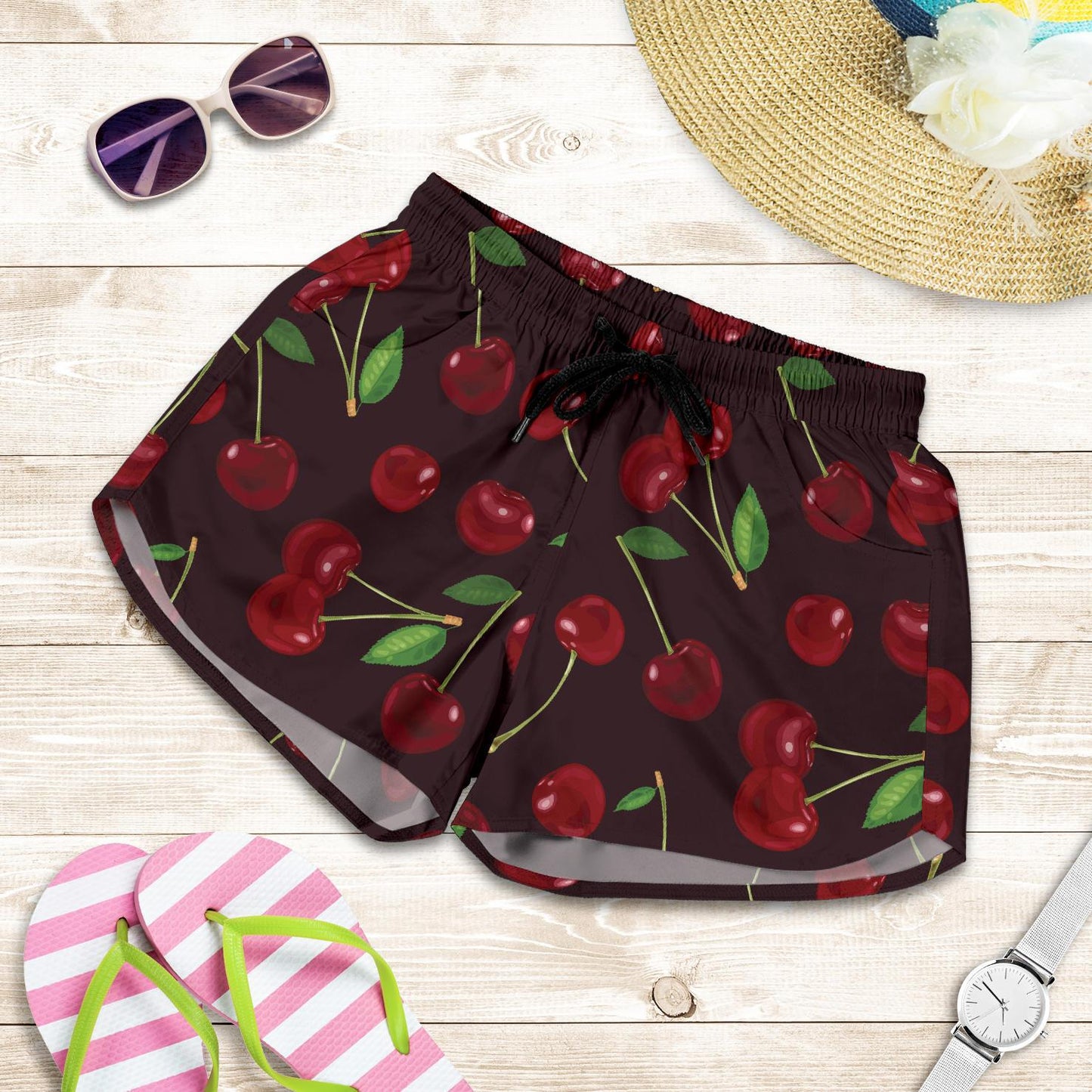 Cherry Fresh Pattern Women Shorts-JTAMIGO.COM