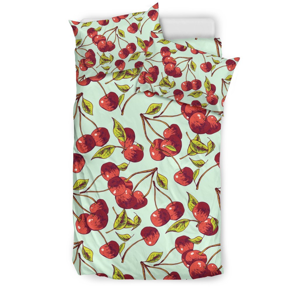 Cherry Hand Draw Duvet Cover Bedding Set