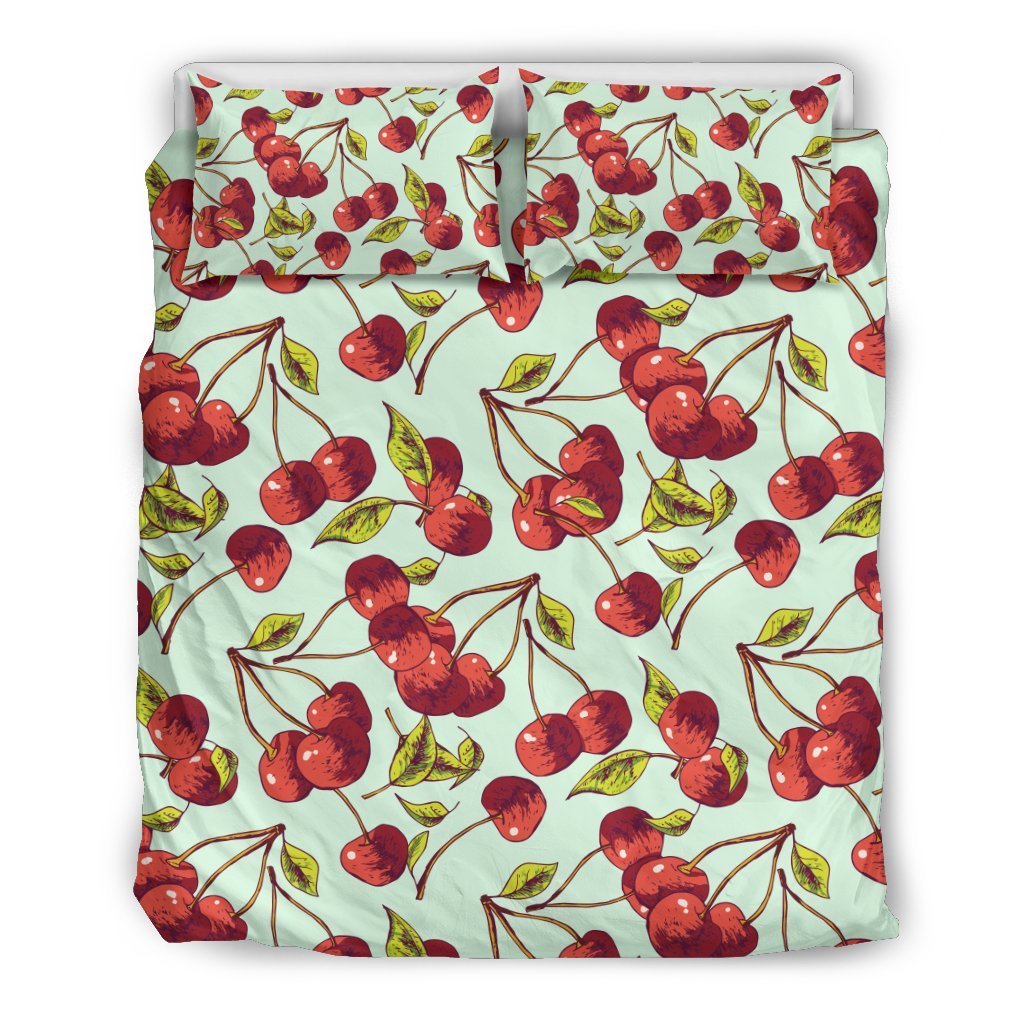 Cherry Hand Draw Duvet Cover Bedding Set