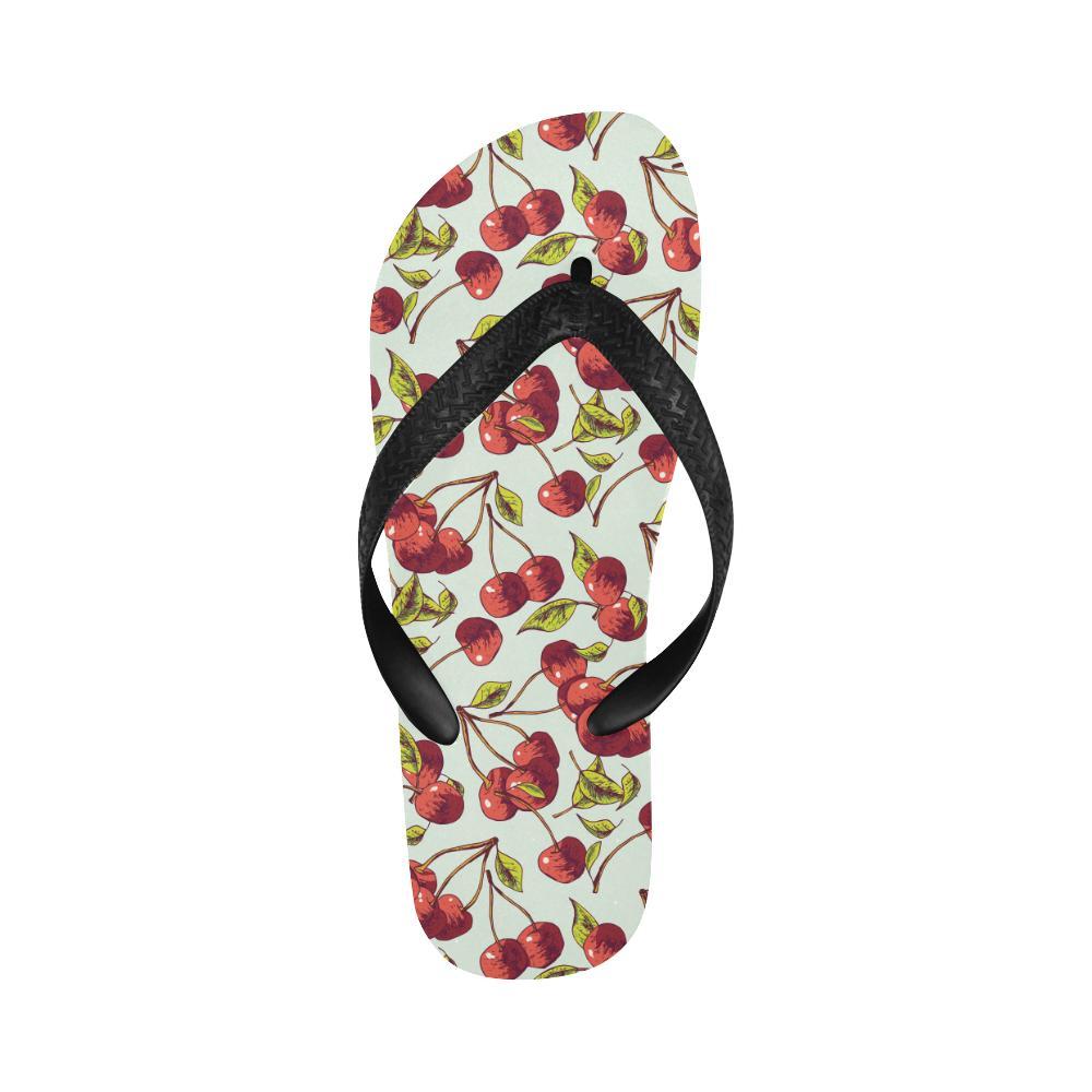 Cherry Hand Draw Flip Flops-JTAMIGO.COM