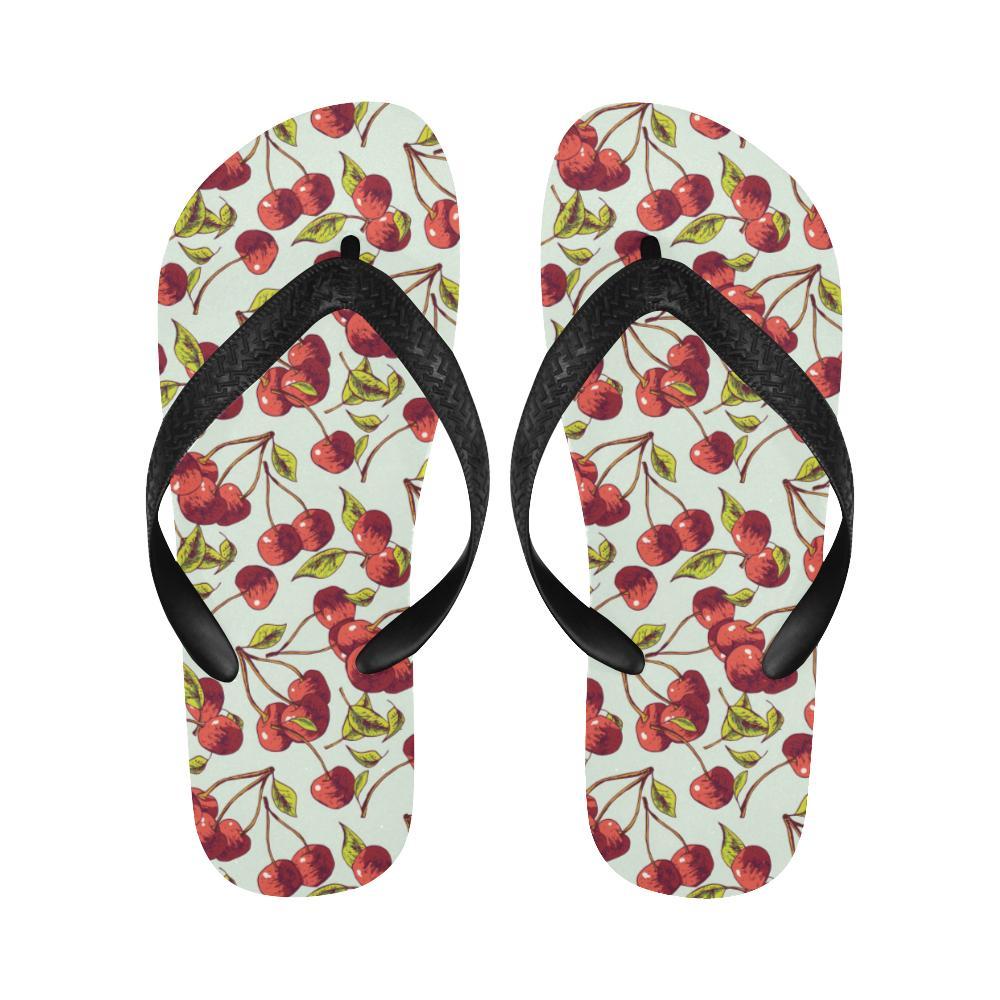 Cherry Hand Draw Flip Flops-JTAMIGO.COM