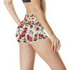 Cherry Hand Draw High Waisted Spandex Shorts-JTAMIGO.COM