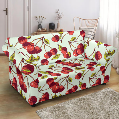Cherry Hand Draw Loveseat Slipcover-JTAMIGO.COM