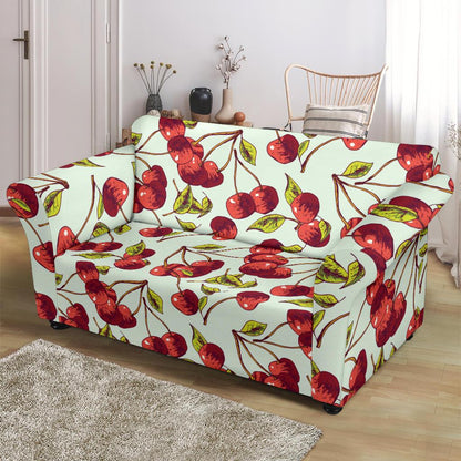 Cherry Hand Draw Loveseat Slipcover-JTAMIGO.COM