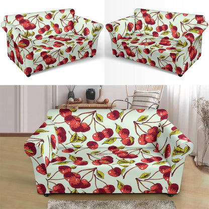 Cherry Hand Draw Loveseat Slipcover-JTAMIGO.COM