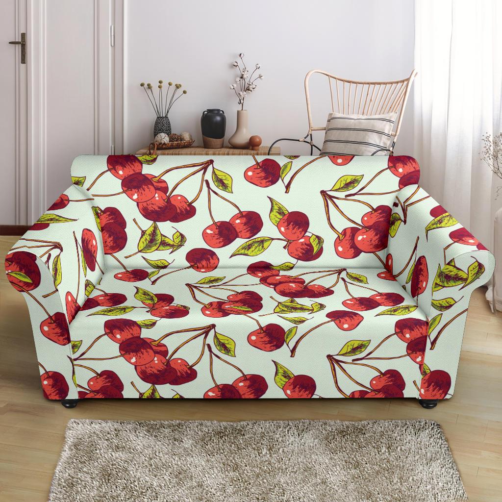 Cherry Hand Draw Loveseat Slipcover-JTAMIGO.COM