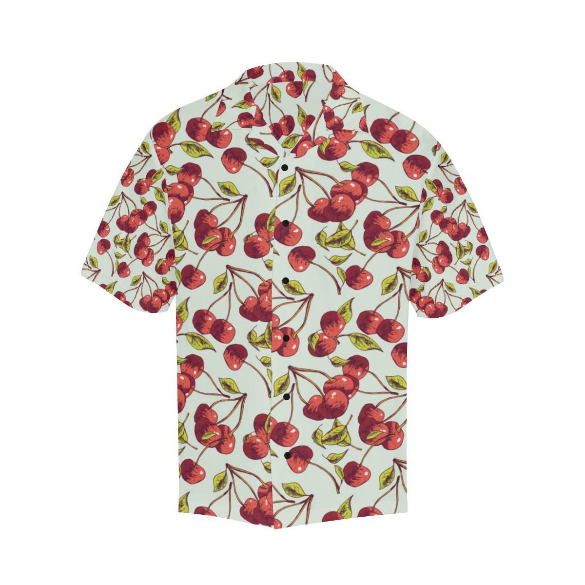 Cherry Hand Draw Men Aloha Hawaiian Shirt