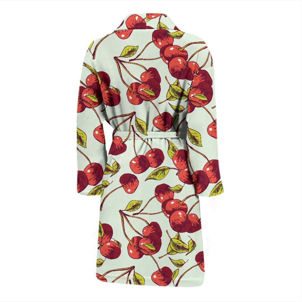 Cherry Hand Draw Men Bath Robe-JTAMIGO.COM