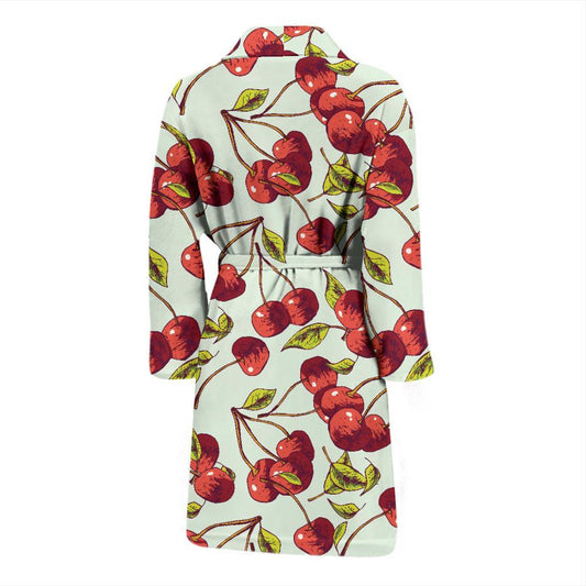 Cherry Hand Draw Men Bath Robe-JTAMIGO.COM