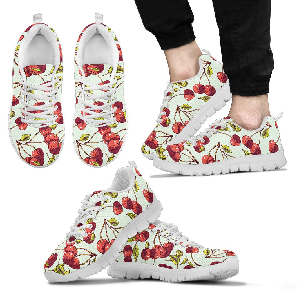 Cherry Hand Draw Men Sneakers Shoes