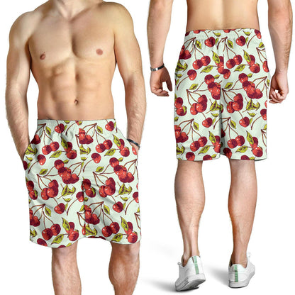 Cherry Hand Draw Mens Shorts-JTAMIGO.COM