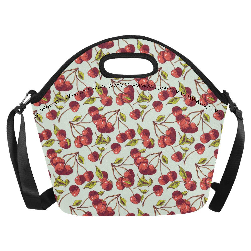 Cherry Hand Draw Neoprene Lunch Bag (Model 1669)(Large)-JTAMIGO.COM