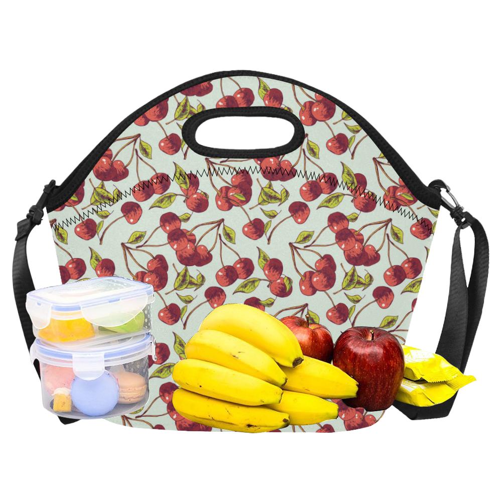 Cherry Hand Draw Neoprene Lunch Bag (Model 1669)(Large)-JTAMIGO.COM