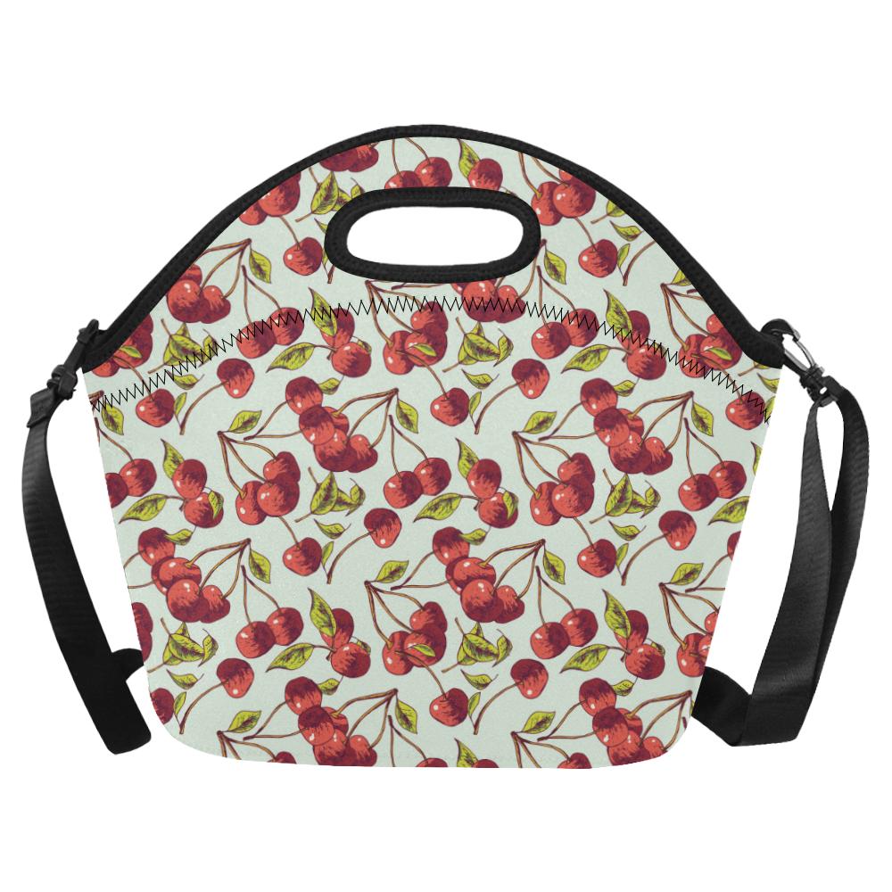 Cherry Hand Draw Neoprene Lunch Bag (Model 1669)(Large)-JTAMIGO.COM