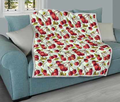 Cherry Hand Draw Premium Quilt-JTAMIGO.COM