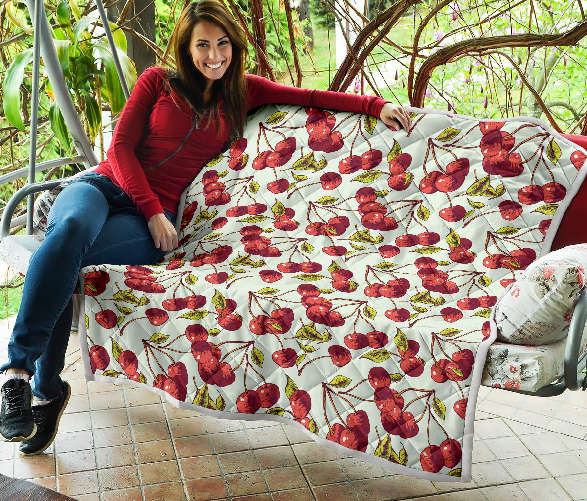 Cherry Hand Draw Premium Quilt-JTAMIGO.COM
