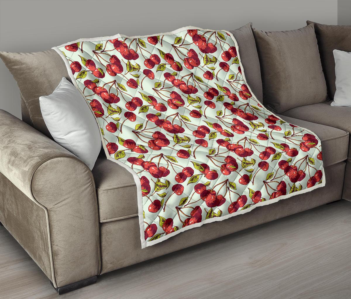 Cherry Hand Draw Premium Quilt-JTAMIGO.COM