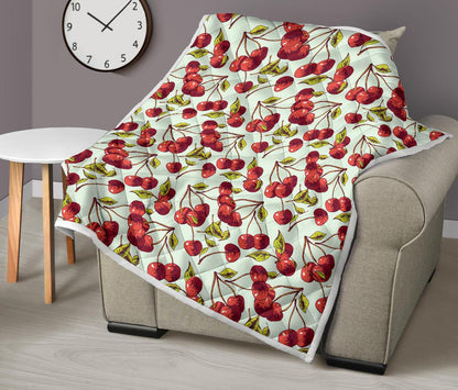 Cherry Hand Draw Premium Quilt-JTAMIGO.COM