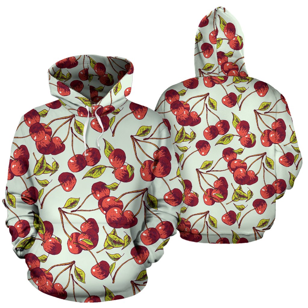 Cherry Hand Draw Pullover Hoodie
