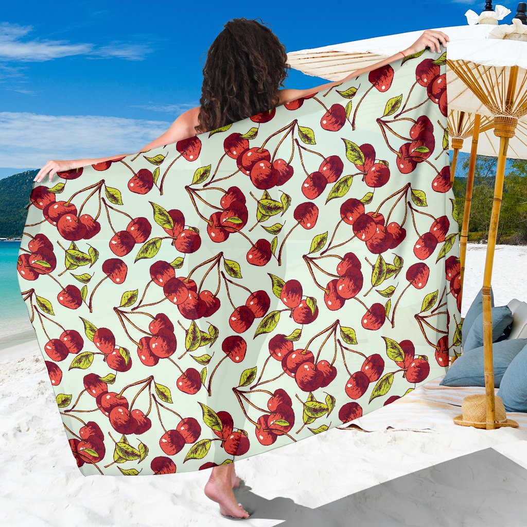 Cherry Hand Draw Sarong Pareo Wrap