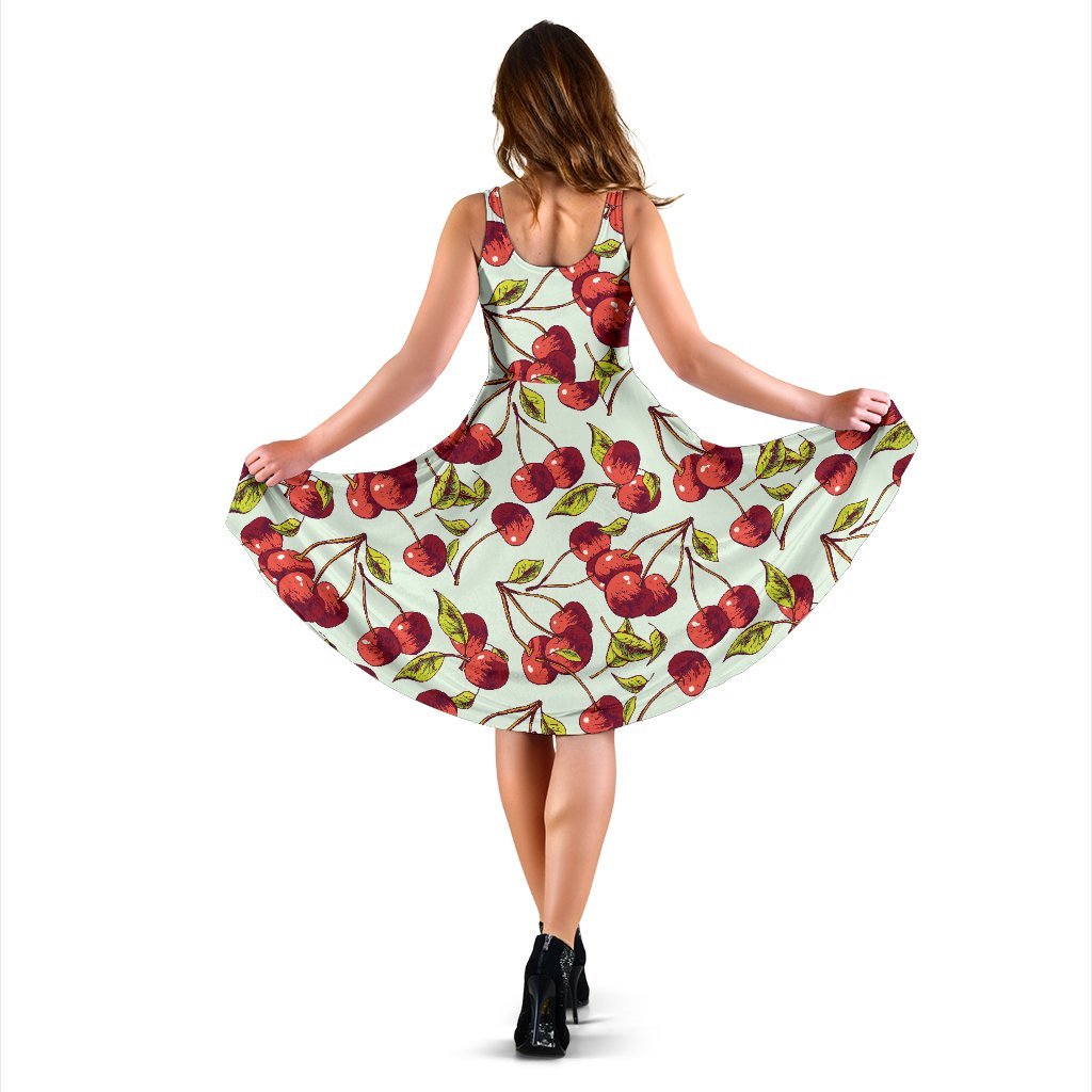 Cherry Hand Draw Sleeveless Dress