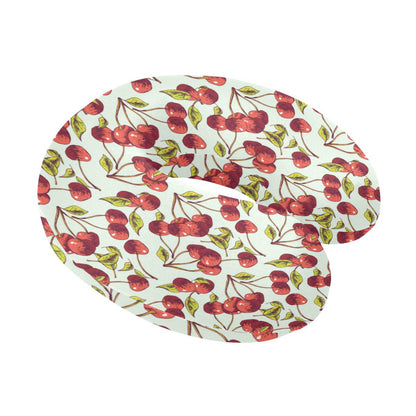 Cherry Hand Draw U-Shaped Travel Neck Pillow-JTAMIGO.COM