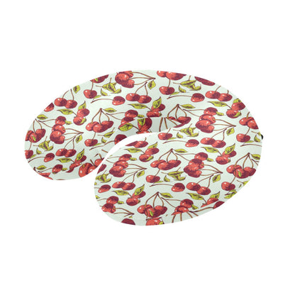Cherry Hand Draw U-Shaped Travel Neck Pillow-JTAMIGO.COM