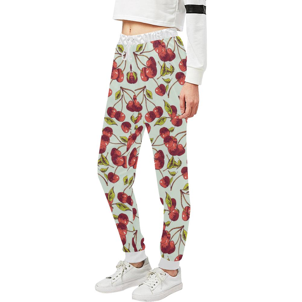 Cherry Hand Draw Unisex Casual Sweatpants (Model L11)-JTAMIGO.COM