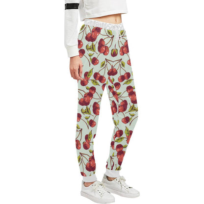 Cherry Hand Draw Unisex Casual Sweatpants (Model L11)-JTAMIGO.COM