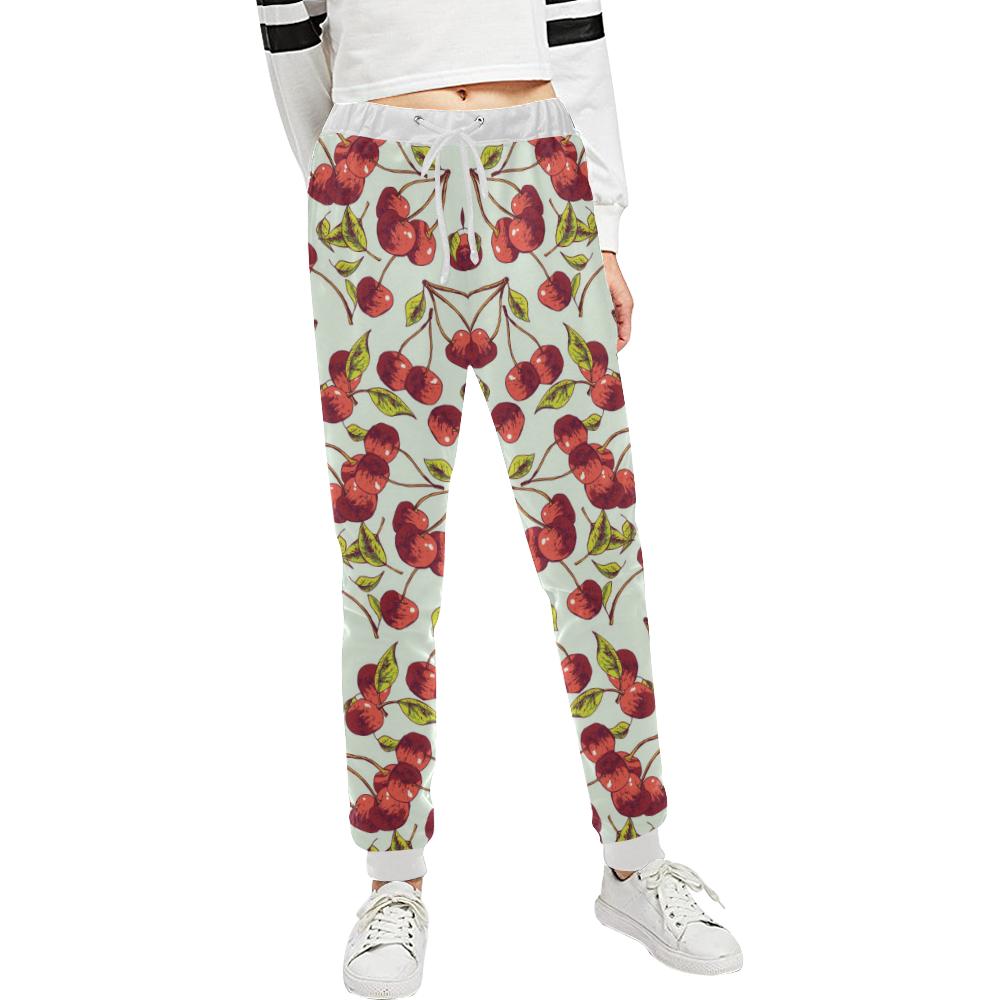 Cherry Hand Draw Unisex Casual Sweatpants (Model L11)-JTAMIGO.COM