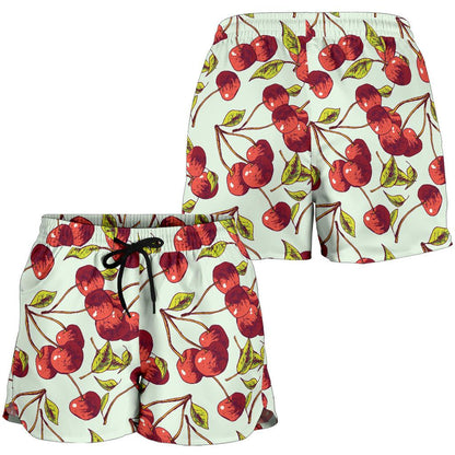 Cherry Hand Draw Women Shorts-JTAMIGO.COM