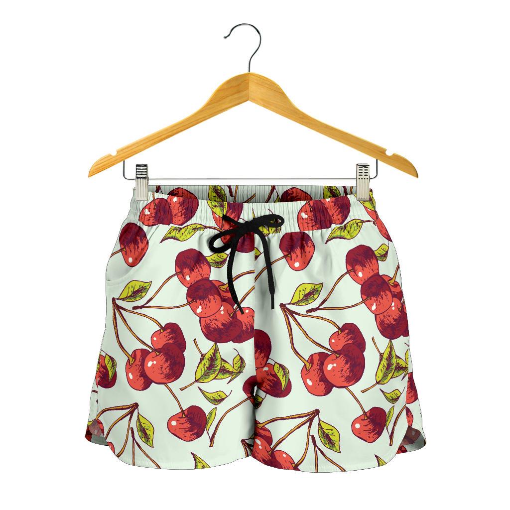 Cherry Hand Draw Women Shorts-JTAMIGO.COM