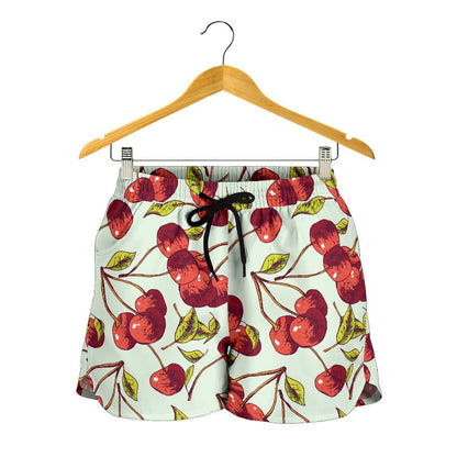 Cherry Hand Draw Women Shorts-JTAMIGO.COM