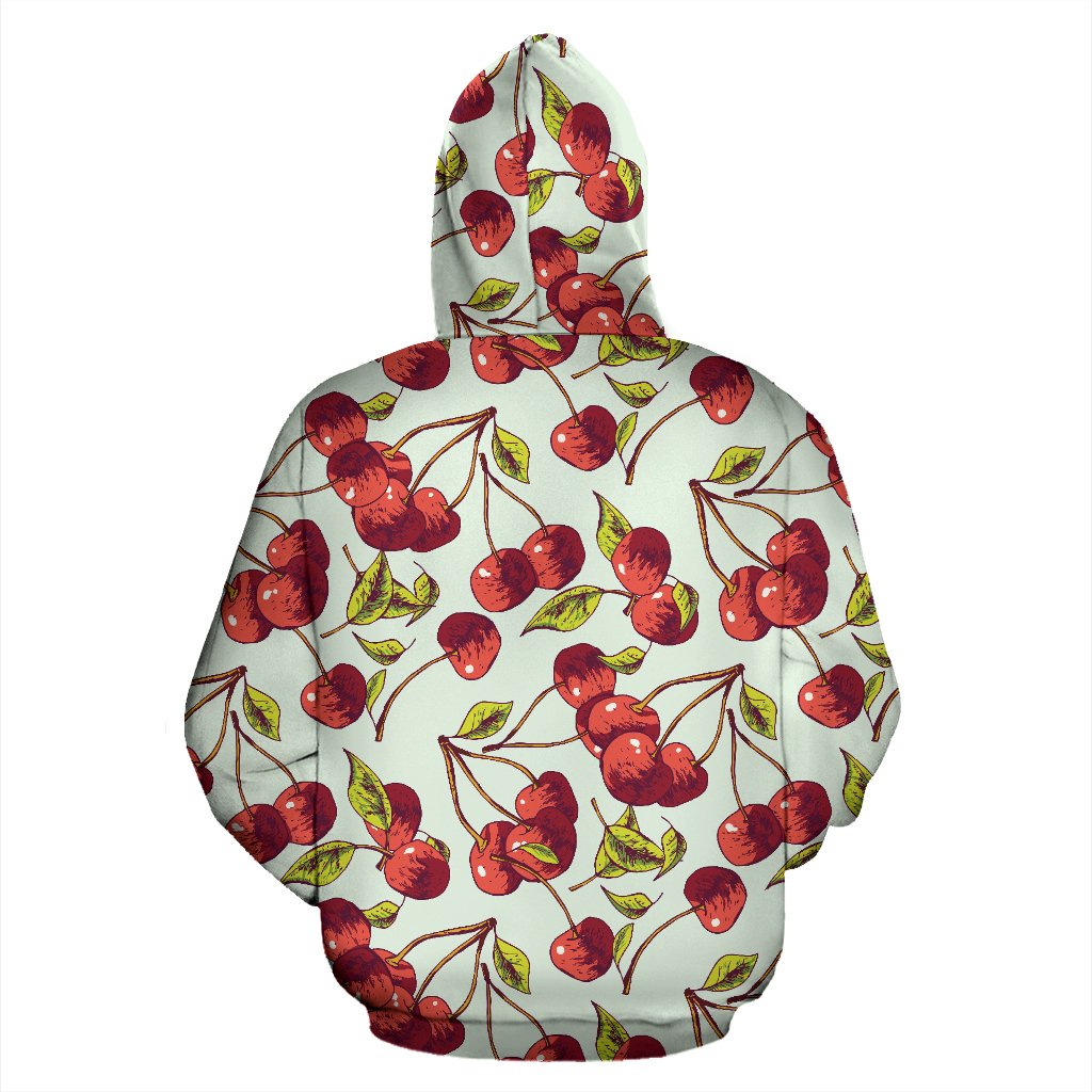 Cherry Hand Draw Zip Up Hoodie