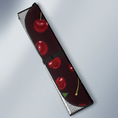 Cherry Hand Drawn Car Sun Shade For Windshield