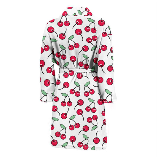 Cherry Pattern Print Design 03 Men Bathrobe-JORJUNE.COM