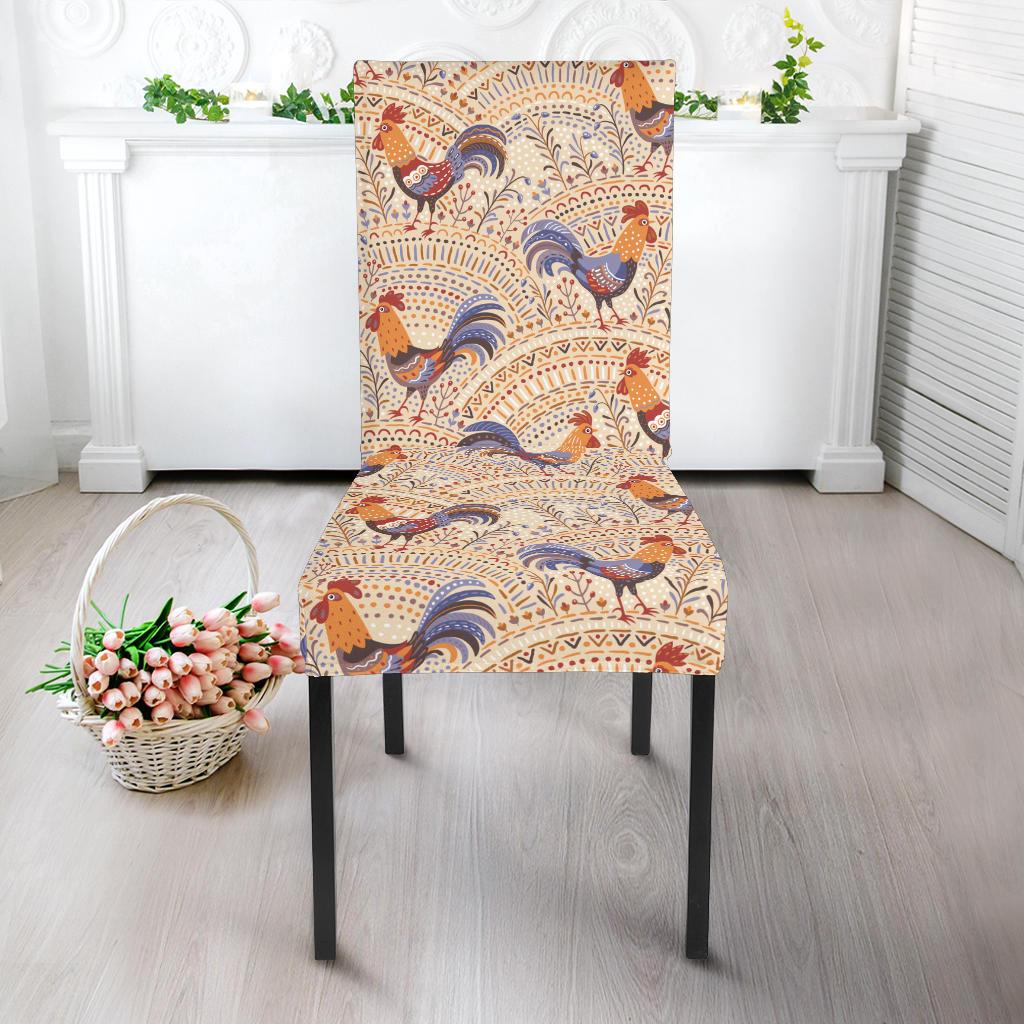 Chicken Boho Style Pattern Dinning Chair Slipper-JTAMIGO.COM