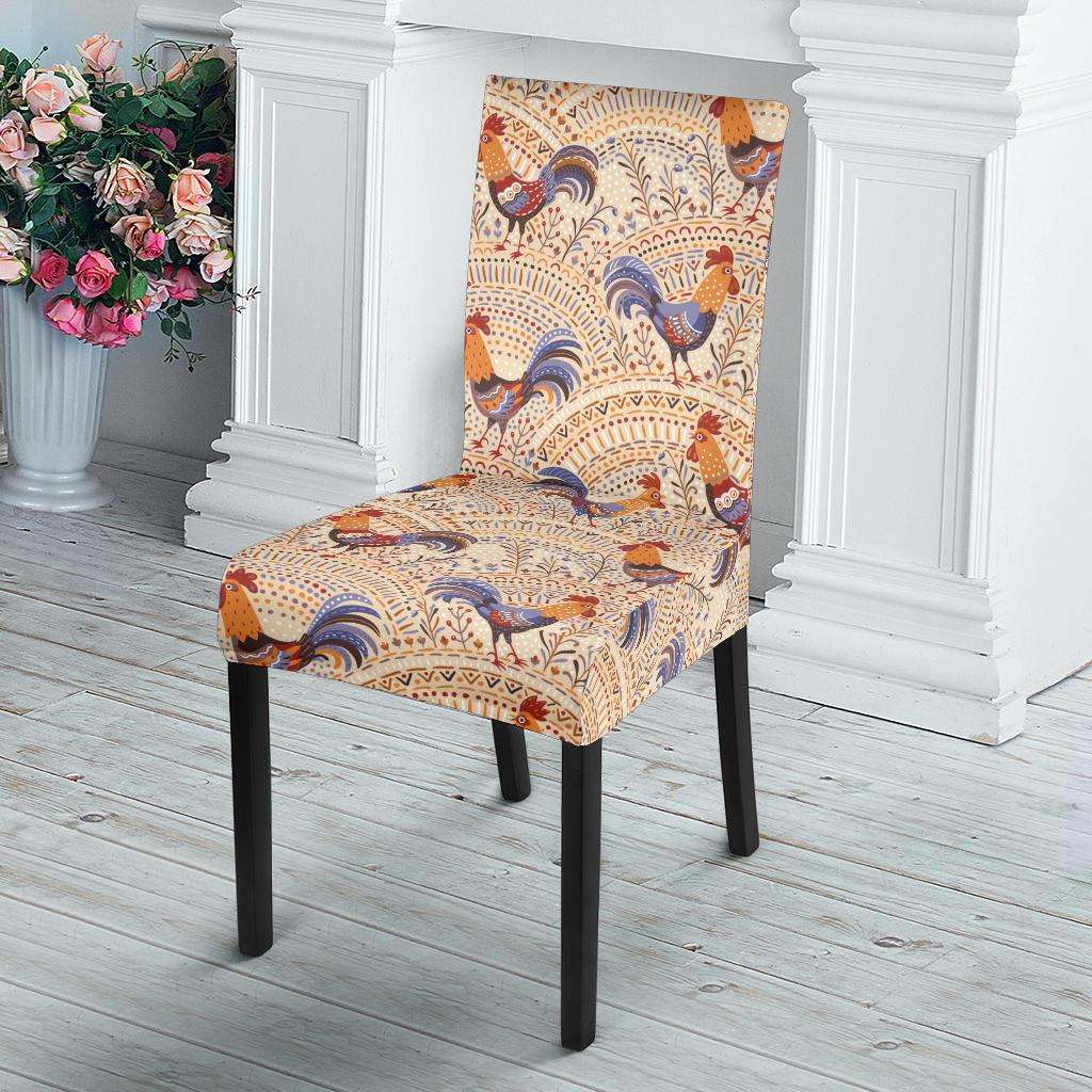 Chicken Boho Style Pattern Dinning Chair Slipper-JTAMIGO.COM