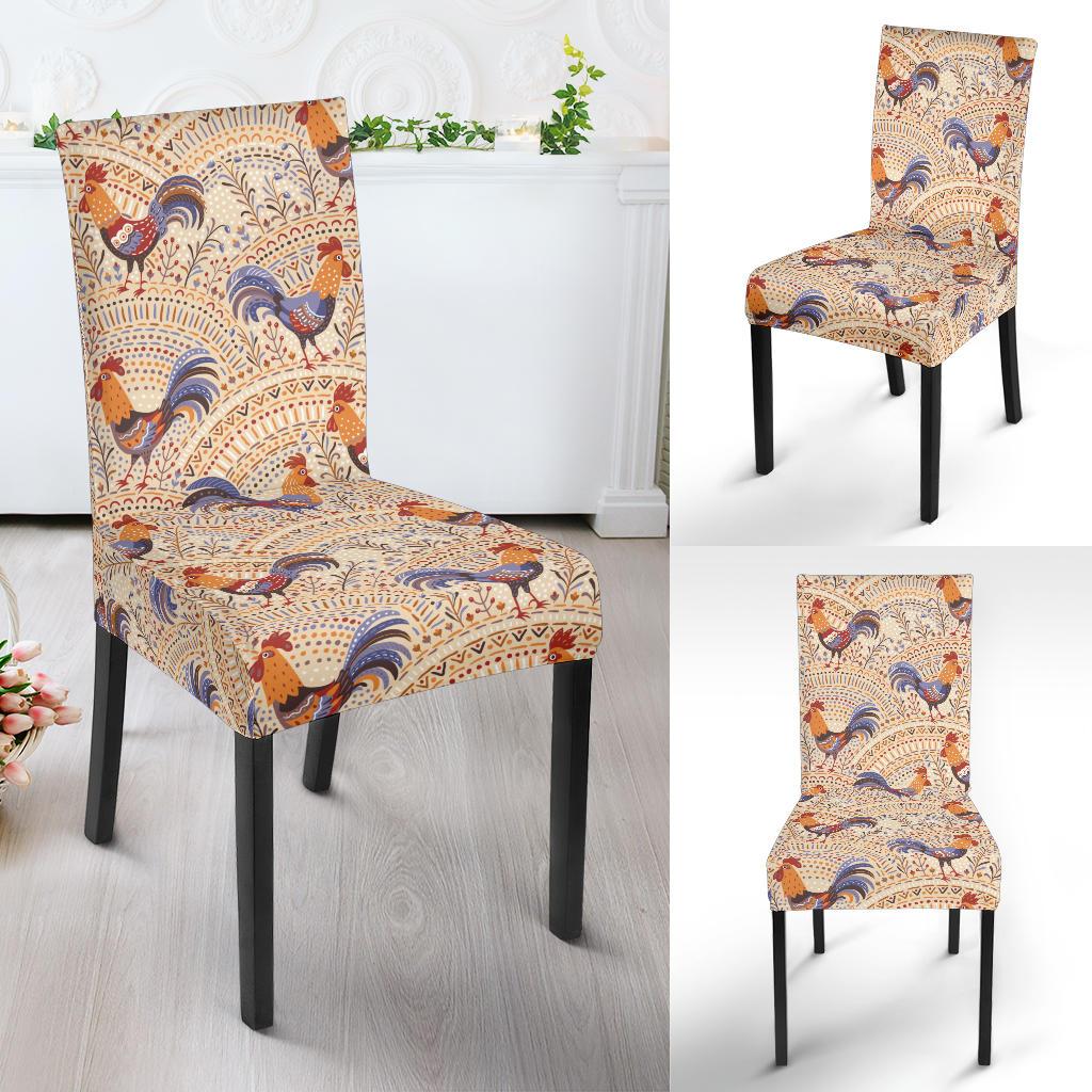 Chicken Boho Style Pattern Dinning Chair Slipper-JTAMIGO.COM