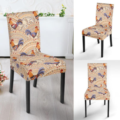 Chicken Boho Style Pattern Dinning Chair Slipper-JTAMIGO.COM