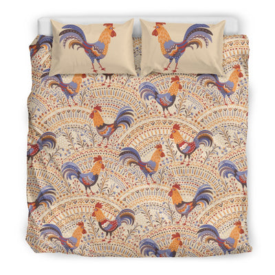 Chicken Boho Style Pattern Duvet Cover Bedding Set