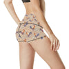 Chicken Boho Style Pattern High Waisted Spandex Shorts-JTAMIGO.COM