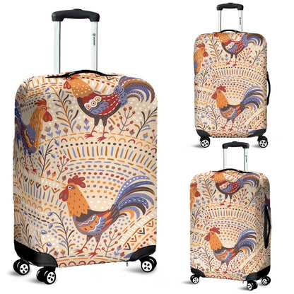 Chicken Boho Style Pattern Luggage Cover Protector
