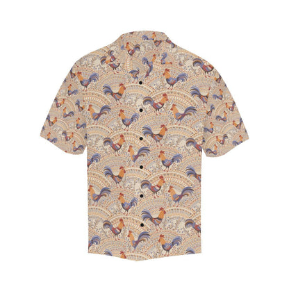 Chicken Boho Style Pattern Men Aloha Hawaiian Shirt