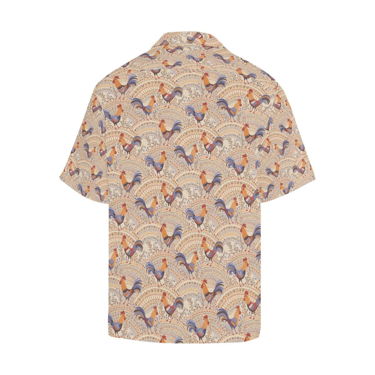 Chicken Boho Style Pattern Men Aloha Hawaiian Shirt