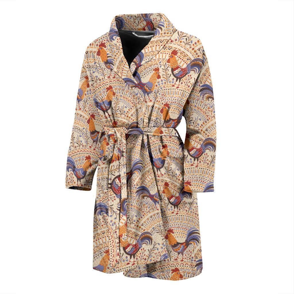 Chicken Boho Style Pattern Men Bath Robe-JTAMIGO.COM