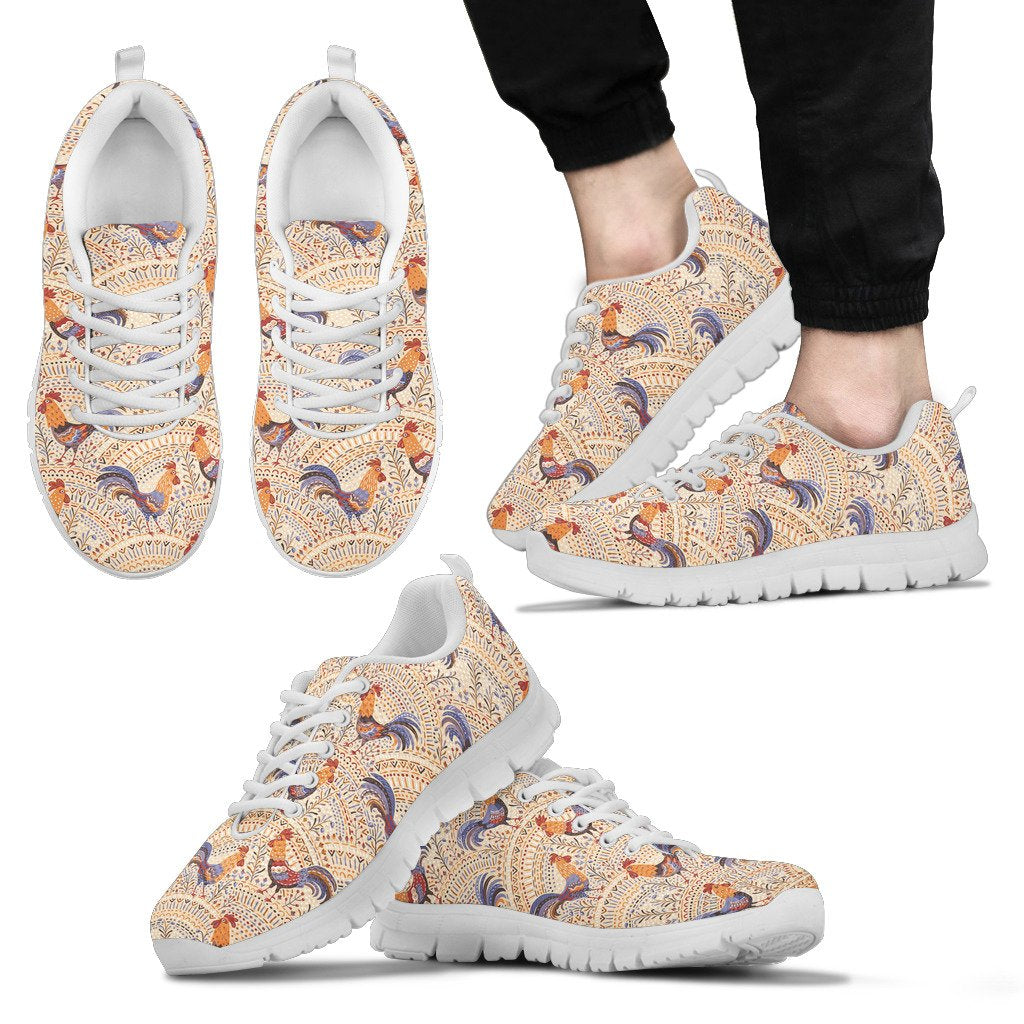 Chicken Boho Style Pattern Men Sneakers Shoes