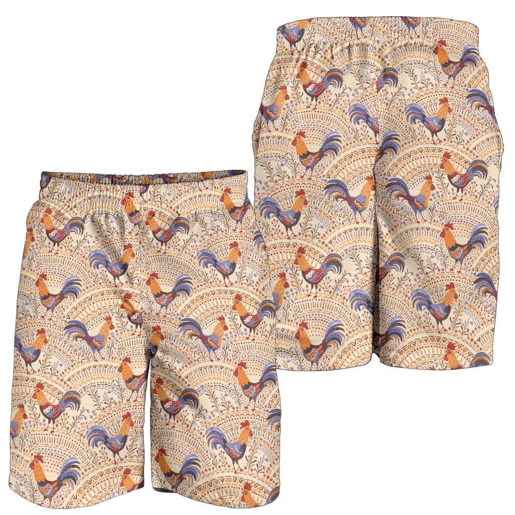 Chicken Boho Style Pattern Mens Shorts-JTAMIGO.COM